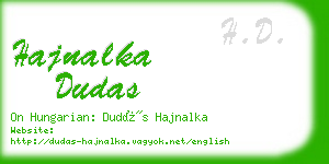 hajnalka dudas business card